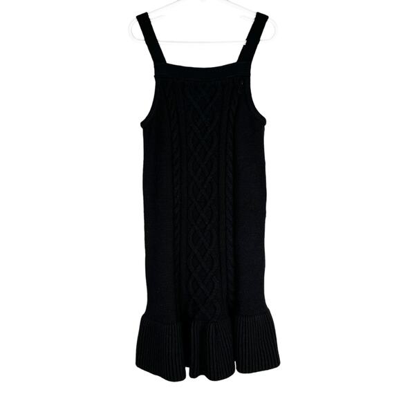 Gymboree Girls Cable Knit Sweater Dress Black 7 Sleeveless New - Picture 1 of 16